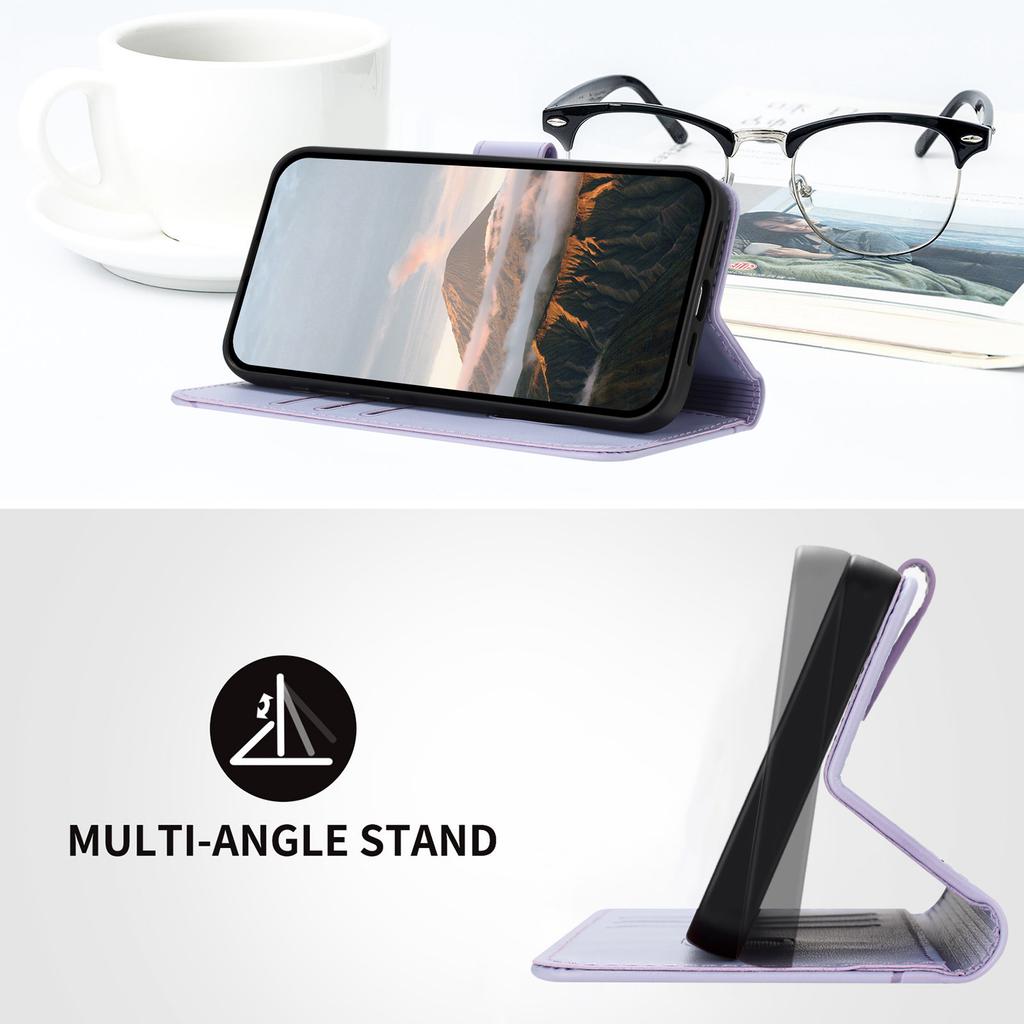 For Motorola Edge 50 Pro 5G Case Triangle Imprint Leather Phone Cover with Lanyard