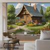 2D plane 1 cottage in the countryside suitable for living room as a venue for young people's rooms yard decoration