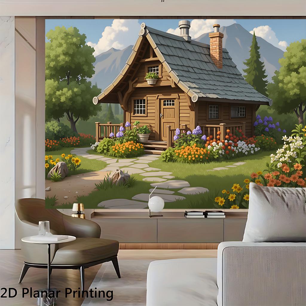 2D plane 1 cottage in the countryside suitable for living room as a venue for young people's rooms yard decoration