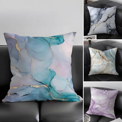 Marble Fashion Cushion Cover Pillowcase Ultra Soft Skin Friendly Fabric Cloud Like Comfort  Concealed Zipper