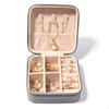 Portable Jewelry Storage Box Mini PU Leather Travel Organizer For Jewelry Bracelets Necklace Ring Earrings Gifts  Display Box