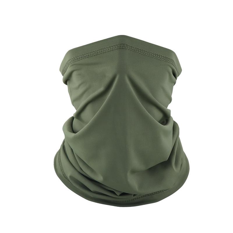 Camouflage Ice Silk Neck Gaiter: Multifunctional Summer Headscarf for Outdoor Cycling, Sun Protection, and Quick-Drying Breathable Face Mask for Men.