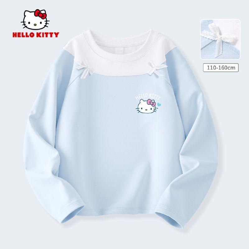 Melody Girls  Base Shirt 2026 New Children s Long-Sleeve T-Shirt Spring Bowknot Cute Top for Girls Spring Ti Xin K Blue 120