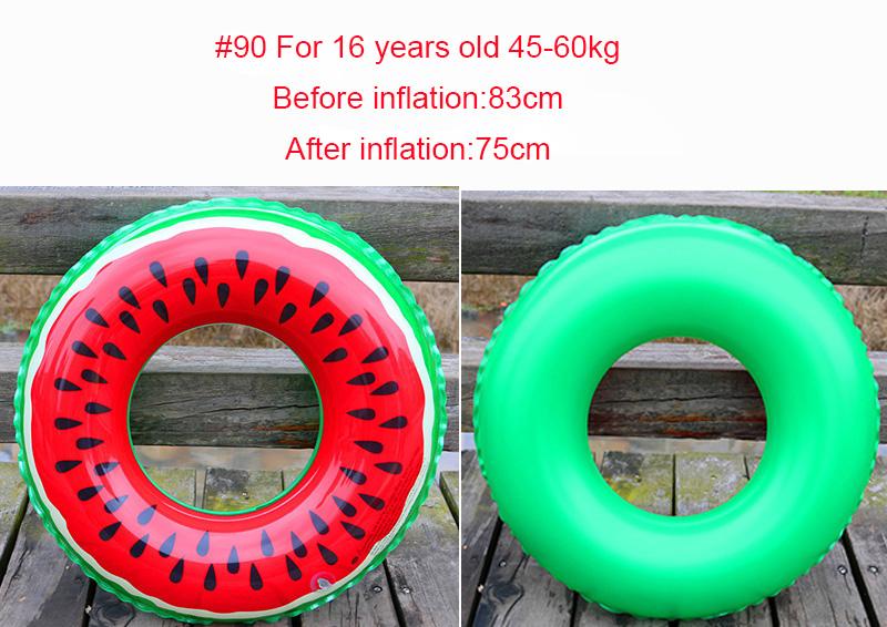 Watermelon Pool Float Inflatable Swim Tube Swim Accessory Swimming Ring For Summer Water Sports Swimming Circle Swim Float