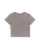 CREAM SODA LAB Pigment Ribbed Slim Crop Short Sleeve T-Shirt Khaki