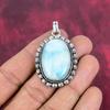 Larimar Pendant Gemstone Jewelry, 925 Solid Sterling Silver Pendant, Handmade Jewelry Birthstone Pendant, Gift For Him
