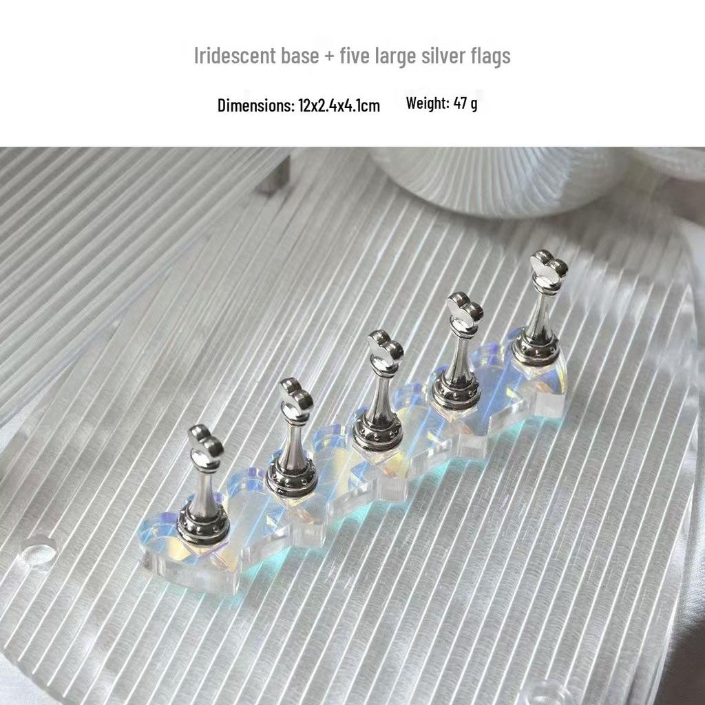 Transparent Acrylic Cat Eye Nail Art Holder – Non-Magnetic, Portable & Detachable Base