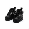 BJD Doll Boots Edgy Design 1/6 Scale Buckle Accent Female Action Figure Shoes Black 30CM