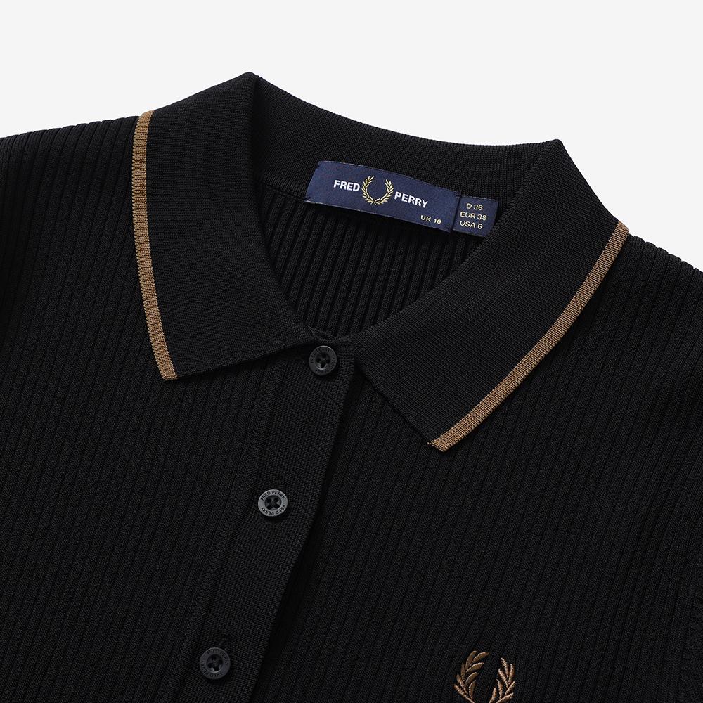 Fred Perry [Womens] Rib Knit Shirt Dress (102) Afpf2336163-102