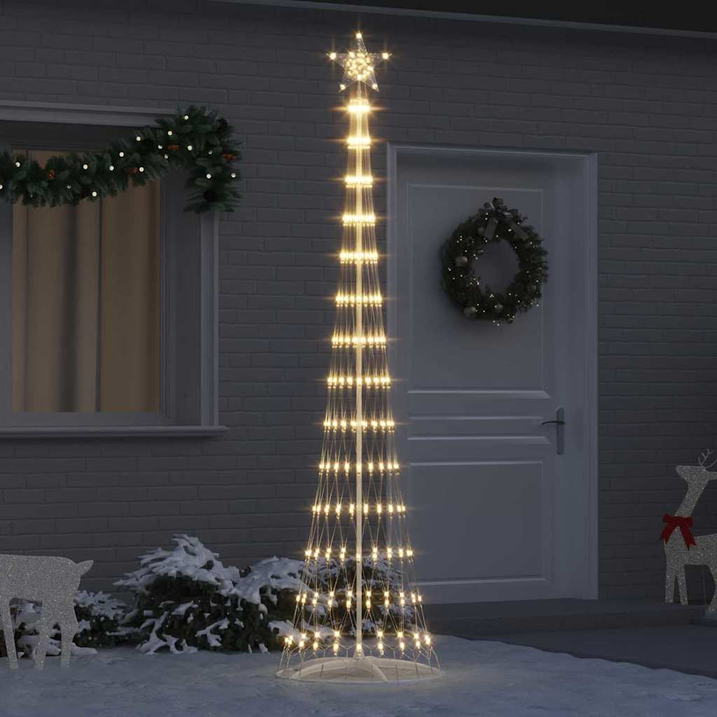 LED Christmas Tree with 290 Warm White LEDs 250 cm Metal