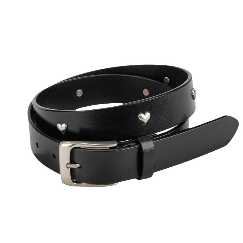 

Новый Модный Кожаный Ремень для Женщин Коровья Кожа Ретро Пряжка-Пин с Сердечком Натуральная Кожа Универсальный Джинсовый Декоративный Ремень для Женщин 100cm