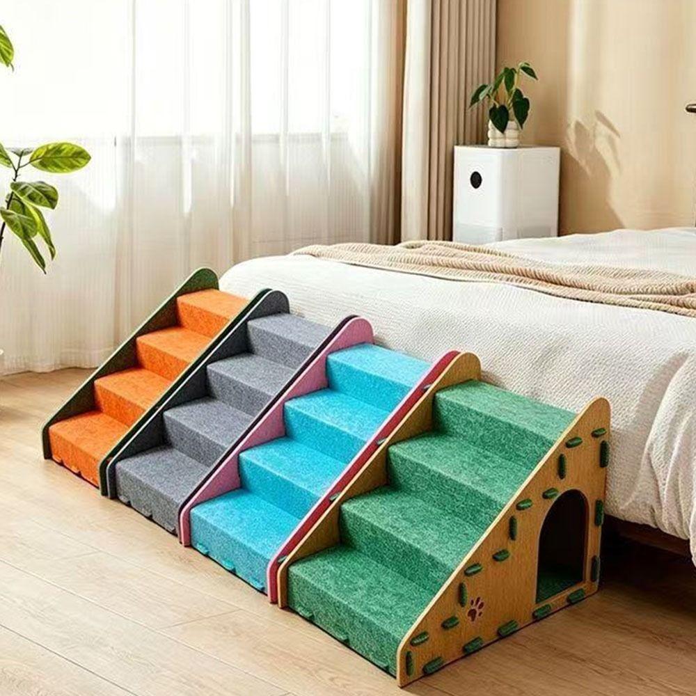 Non-Slip Cat Steps Durable Pet Ramp Scratching Post Pet Stairs  Bedside