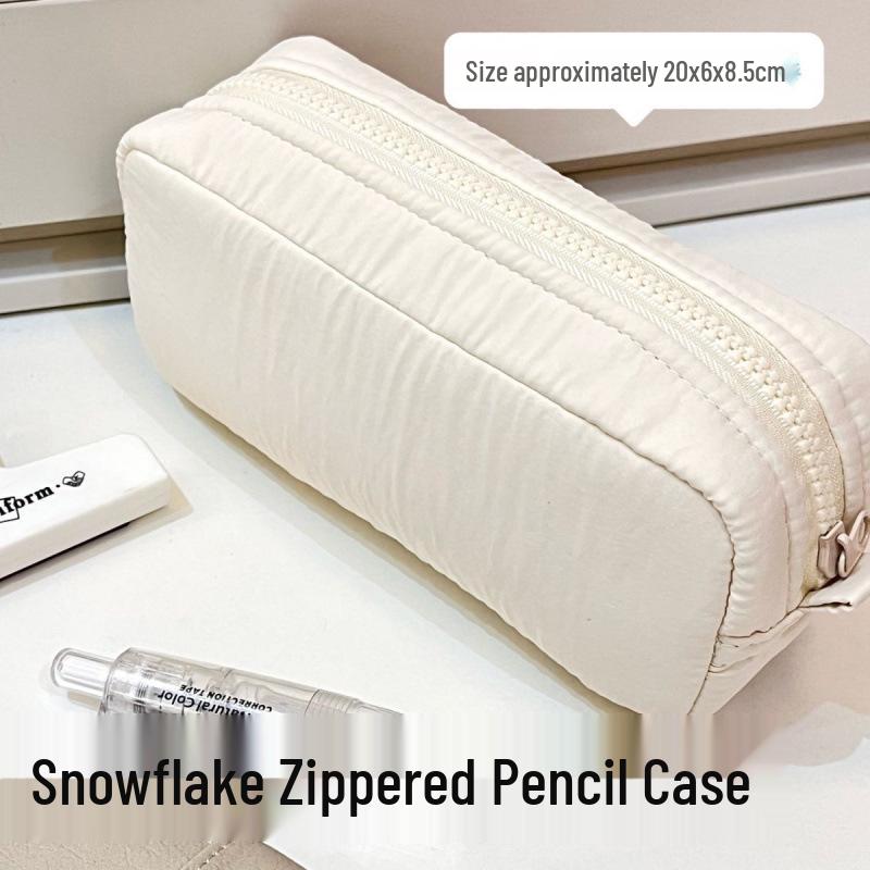 Colorful Large Capacity Square Pencil Case - Fresh, Simple, High-Value Student Stationery Storage Bag Collection
