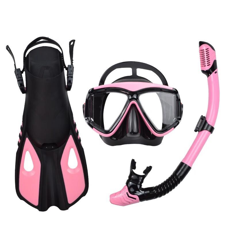 Bojue Snorkeling Gear Set with Mask, Snorkel, and Fins