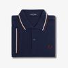 [M3600] Twin Tip Fred Perry Shirt - Tennis Blue/Ecru/Oxblood Afpm2513600-Y29