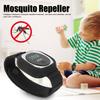 Ultrasonic Mosquito Repellent Bracelet with Time Display Anti Mosquito Wristband for Outdoor(Black )
