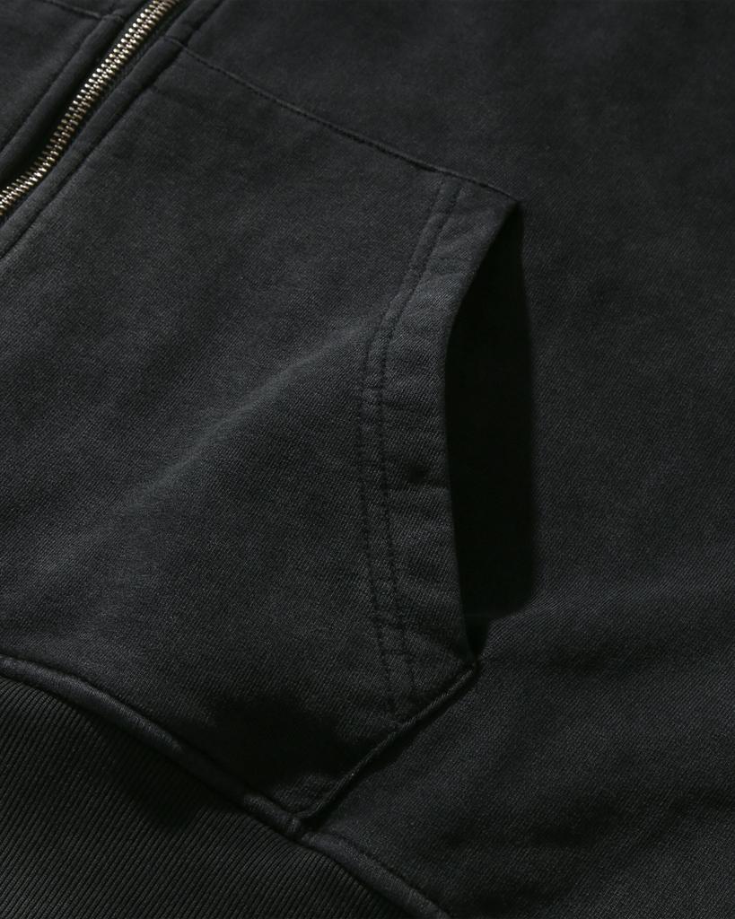 Dimitri Black [Crop Top] Asi Four Seasons Essentials Zip-Up Hoodie_Pigment Charcoal