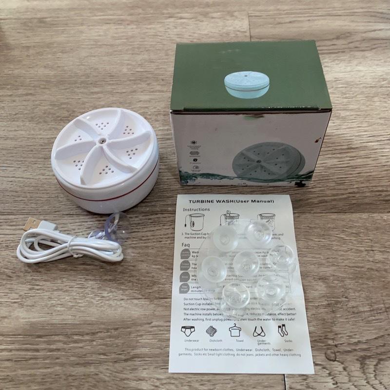 1 Piece Travel Home Business Trip Usb Rotating Turbine Portable Mini Washing Machine For Socks Underwear Wash Dishes