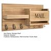 4-in-1 Eingangsbereich Wandregal Briefhalter Haken Rustikal Holz mit Schlüssel Wandmontiert Eingangsbereich Organizer