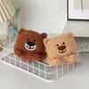 Bear Cute Plush Pencil Case Organizer With Spacious Storage For Kids Teens And