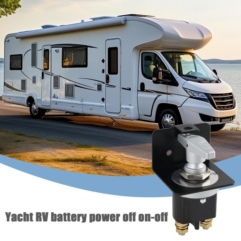 Car Battery Switches 12V-36V RV Battery Cutoff Automotive Power Cutoff Master Power Shut Off Isolator With Locking Panel