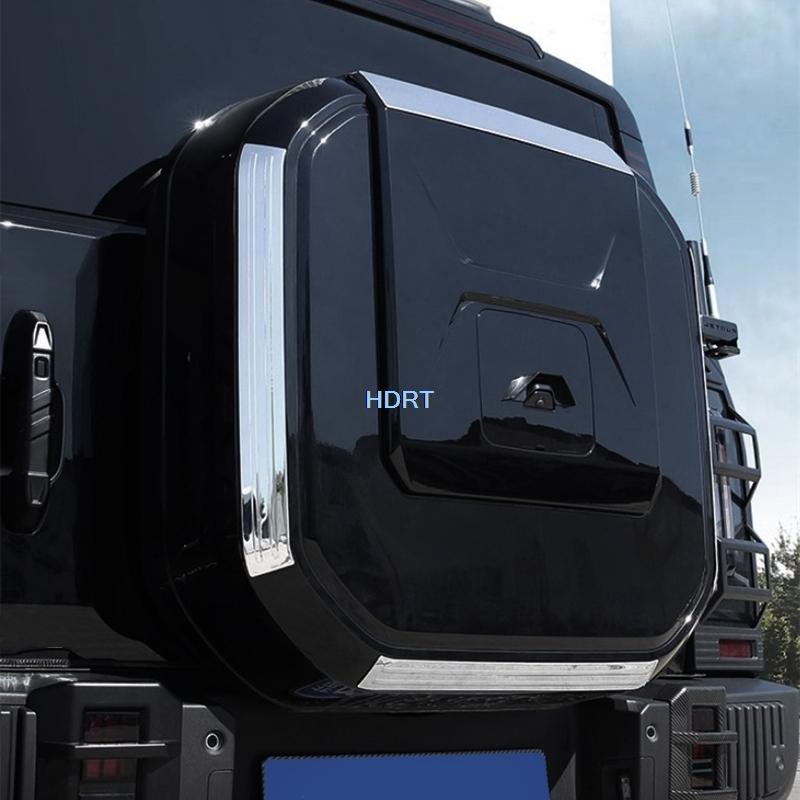 For Chery Jetour T2/Traveler  + Car Style Rear Trunk Spare Tire Cover Tail Gate Trim With  Accessories Exterior Sticker