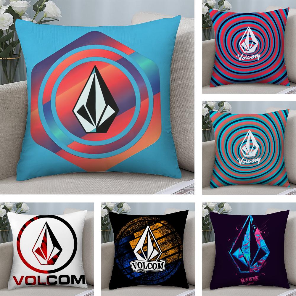 Classic VVolcom Extreme Sports Cushion Cover Pillowcase Ultra Soft Skin Friendly Fabric Cloud Like Comfort Concealed Zipper