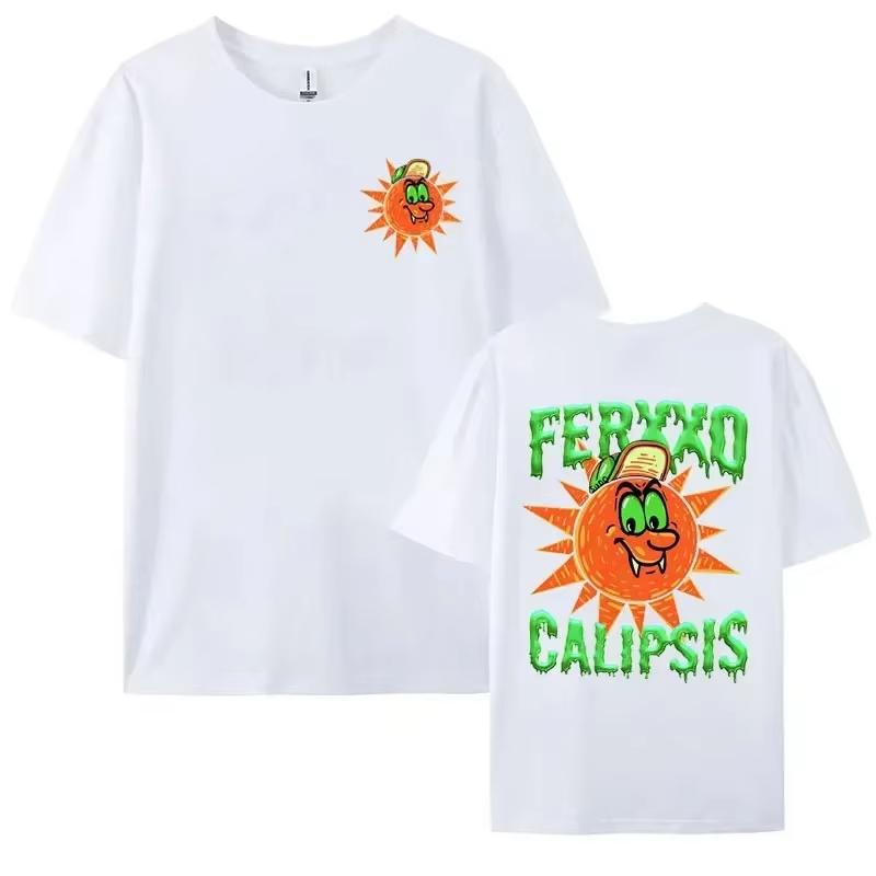 Rapper Feid Ferxxocalipsis World Tour Men's Women's Oversized Harajuku Hip Hop Style T Shirts Summer T-shirt Unisex