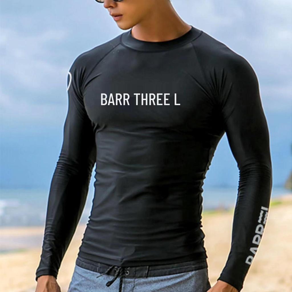 Korean Men's Long Sleeve Quick-Dry Diving Suit: Jellyfish-Proof Snorkeling & Surfing Set.