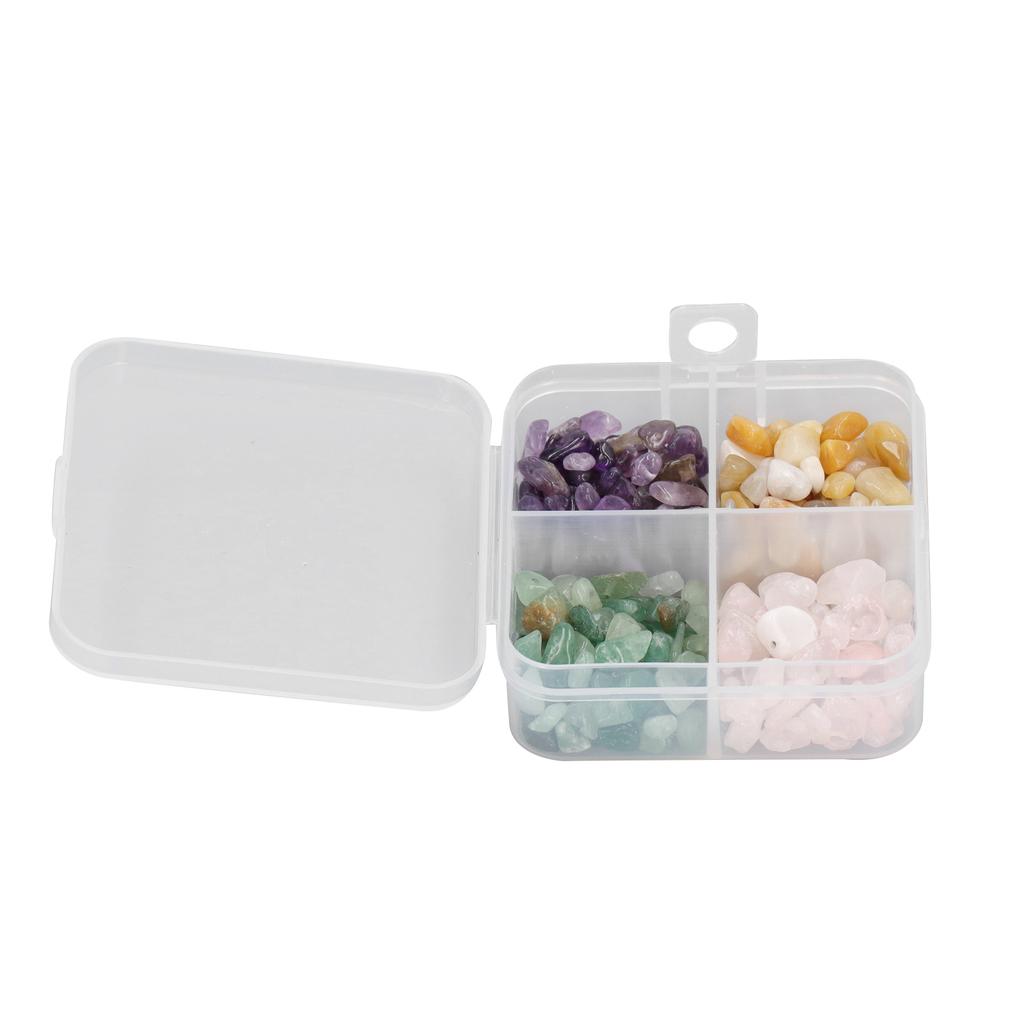 60g Chip Stone Beads Fine Sanding Irregular Shapes 4 Types Stone Colored Chip Stone Beads with