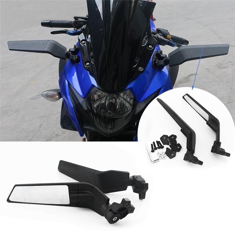 A28G-Motorbikes Accessories For Kawasaki Honda Ducati Universal Wind Deflector Mirrors Spoiler