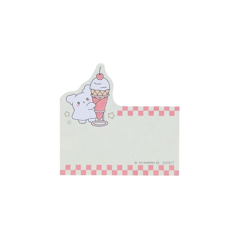 Stationery Hanamaru Obake Sanrio Characters Sticky Blocks with Your Favorite S2849658 Sun-Star Notes, Die-Cut Patterns, Pink,