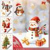 Seasonal Storefront Displays Christmas Window Clings, Cute Santa Claus Snowman Xmas Tree Stickers, Holiday Layouts Winter PVC Static Glass Decal