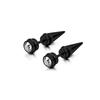 Unisex Stainless Steel Punk Stud Earrings for Men Women Black Geometry Star Cross Spike Skull Pendants Ear Jewelry Accessories