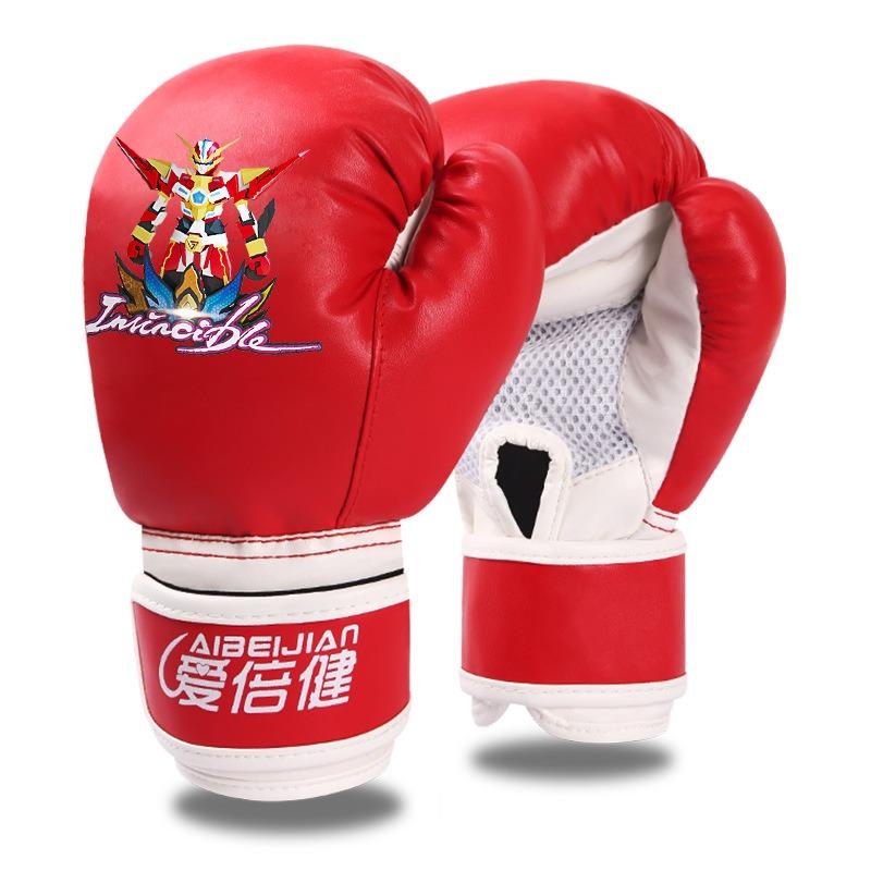Boxing Gloves for Kids Children Fighting Sanda Muay Thai Karate Gloves PU Leather Boys Kick Boxing Training Equipment
