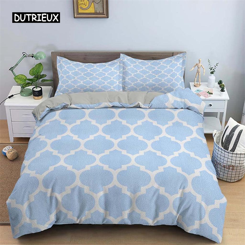 Bohemian 3D Floral Leaves Duvet Cover Microfiber Abstract Geometric Pattern Bedding Set King Full Queen For Boy Teen Adult Decor