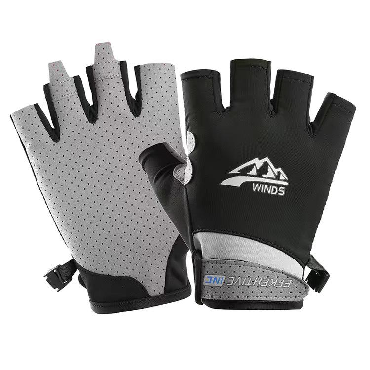 

Unisex Summer Ice Silk Touchscreen Gloves: Breathable, Wear-Resistant, Full & Half-Finger Options for Driving and Cycling. M (Palm Width 17-21cm)