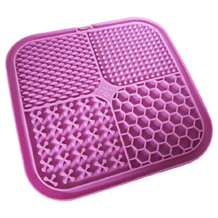 

Chew Resistant Silicone Licking Mats Promotes Healthy Digestion In Dogs Cats Safe Materials Secures On Countertops фіолетовий