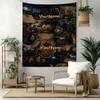 Gothic Illustrations Custom Your Name Wall Decor Tapestry Art For Pet Memorial Birthdaywedding Party Backdrop Family Gift