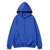 Felpa con cappuccio e zip unisex oversize in pile da uomo e donna, pullover casual a maniche lunghe in tinta unita