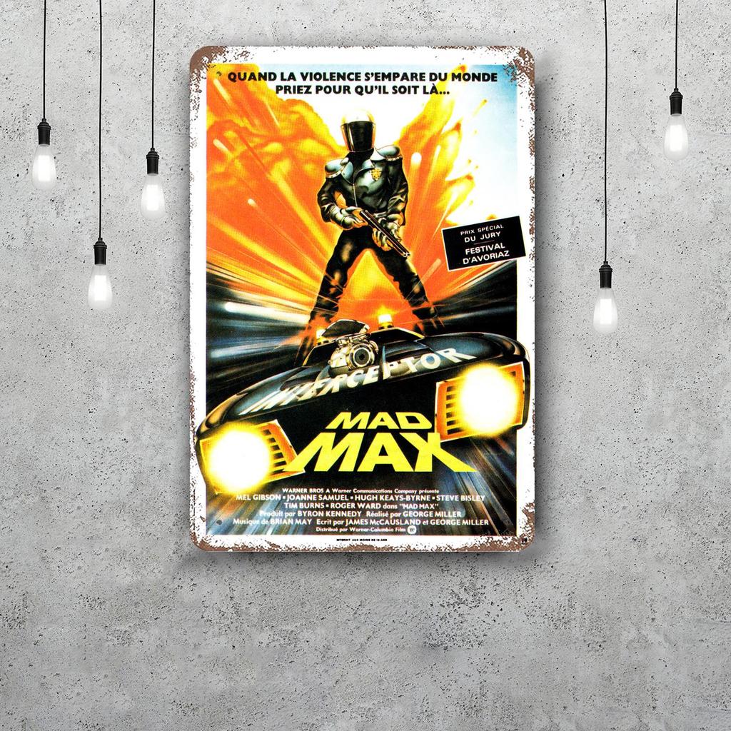 Mad Max Classic Poster Rusty Metal Plaque Retro Decorative Plate Bar Man Cave Garage Club Metal Sign Wall Decoration