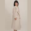 Eleganter Wollmischmantel in koreanischem Stil, mittellang