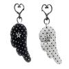 Lovely Fabric Heart Keychain Featuring Wing And Stars For Everyday Use Or Gifting