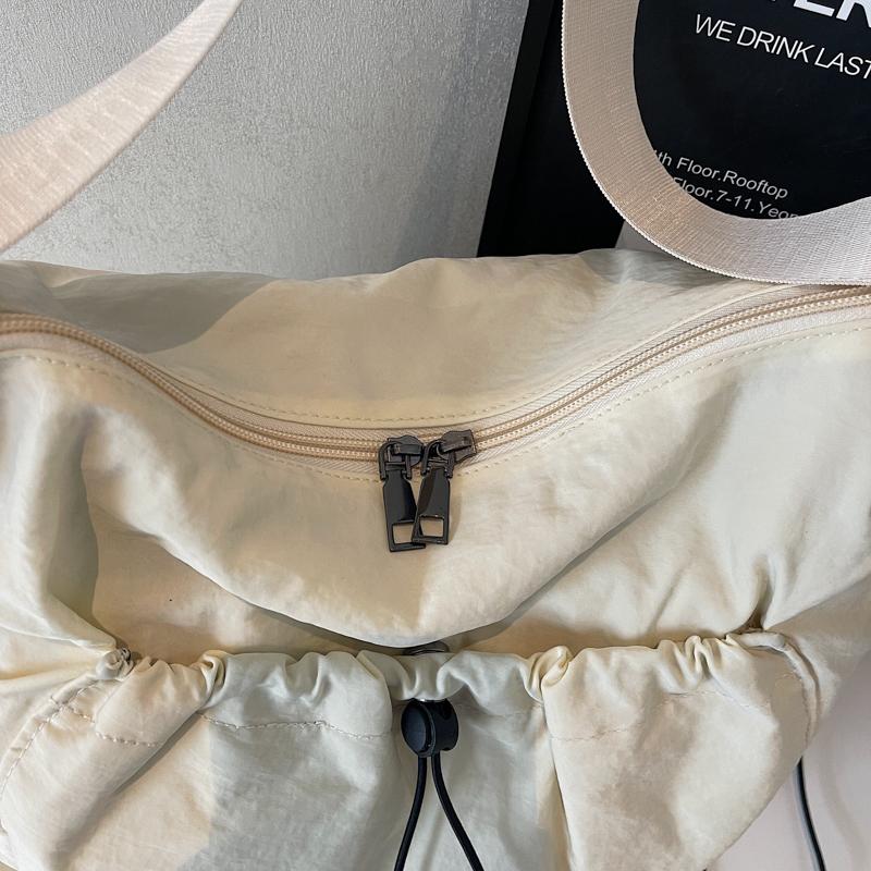 Crossbody Bag Women's Large Capacity Dumpling Bag Solid Color Shoulder Bag Student Class Bag