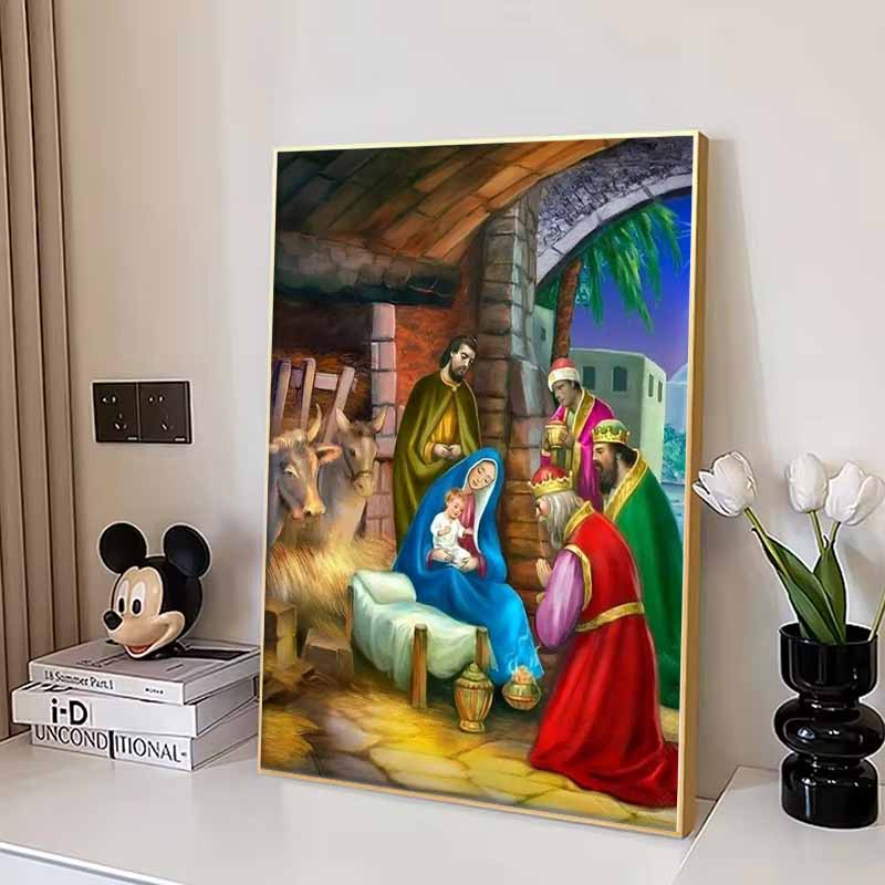 Disney Diamond Painting, Nativity Theme Religious Painting Mosaic Craft Hobby DIY Gift Home Decoration Embroidery