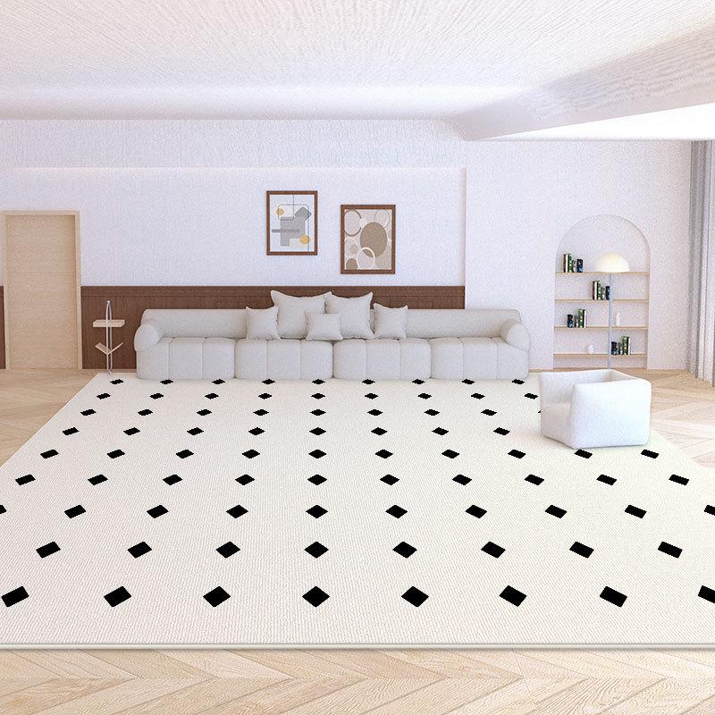 Covor de Velur de Lux Nordic Stil Wabi-Sabi – Crem Minimalist Covor de Podea pentru Living