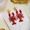 Ocean Series Lobster Earrings Enameled Metal Ear Jewelry Cute Animal Earrings  for Girls Ladies