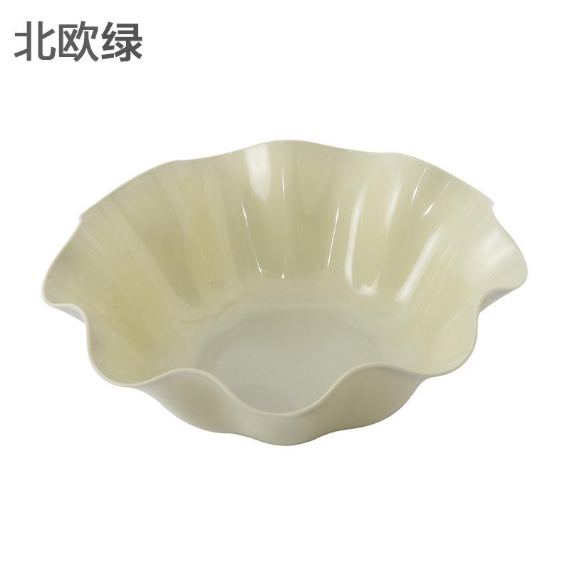Lotus Leaf Edge Fruit Plate Plastic Candy Plate Living Room European Melon Seed Fruit Pot Snack Fruit Box Household Dried Fruit Plate