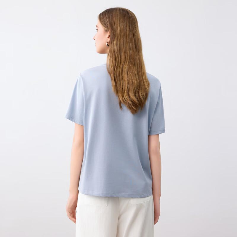 Elva' Island Women's Solid Short Sleeve Round Neck T-Shirt