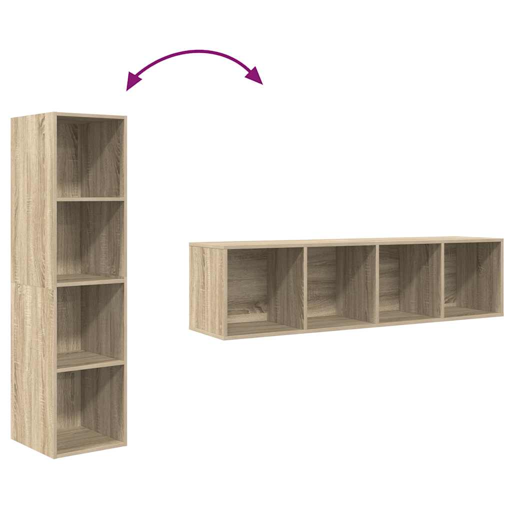 TV Wall Cabinet Sonoma Oak 37 x 37 x 142.5 cm Particleboard